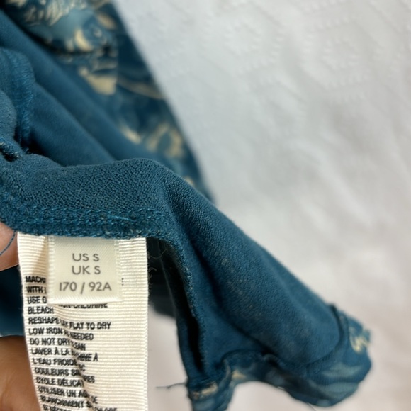 FREE PEOPLE Hello Lover Ruched Shoulder Tunic Dress in Dusty Indigo Combo - Picture 5 of 10